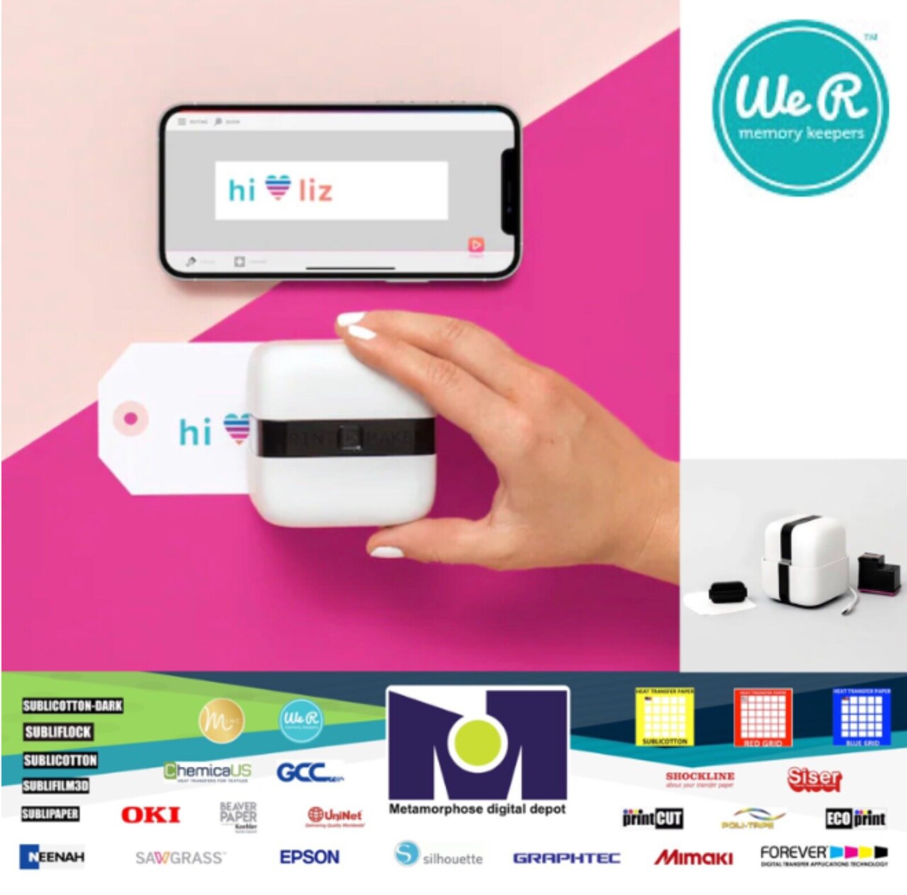 We R Memory Keepers Manual Printer PrintMaker All In One Kit